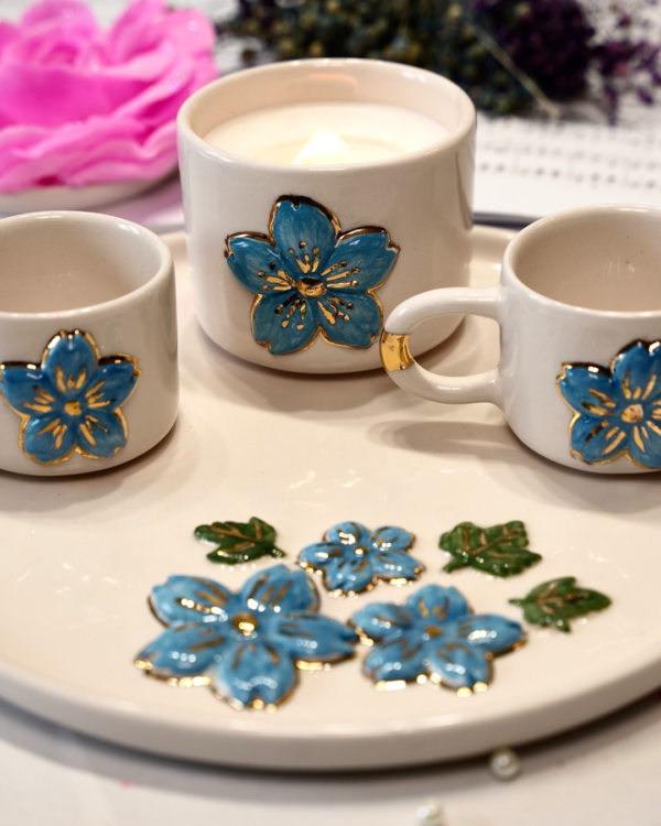 Mavi Sakura 2’li Fincan Mumluk Set - Görsel 5